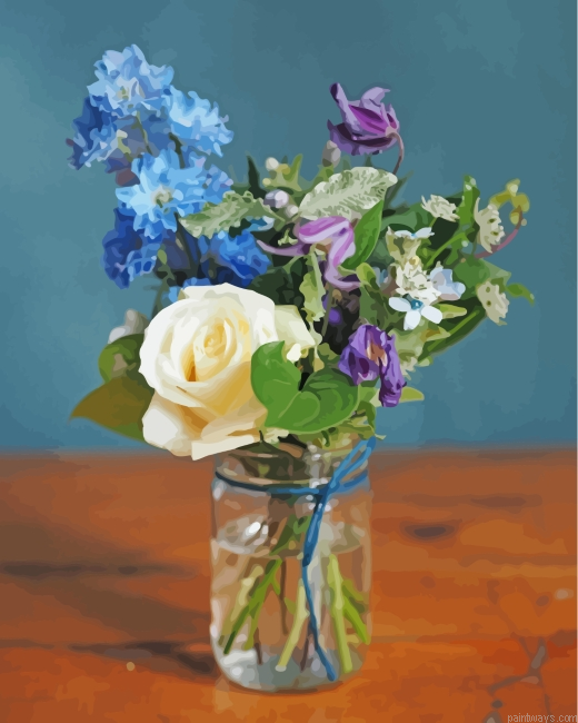 Aesthetic Spring Flowers Painting By Numberss.png