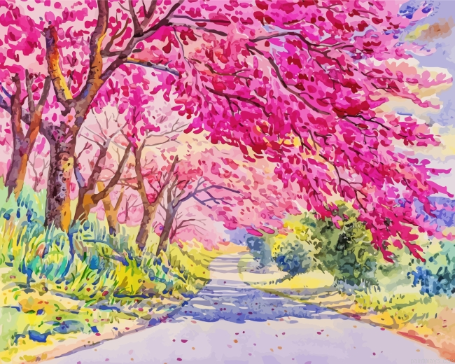 Aesthetic Spring Forest Painting By Numbers.png