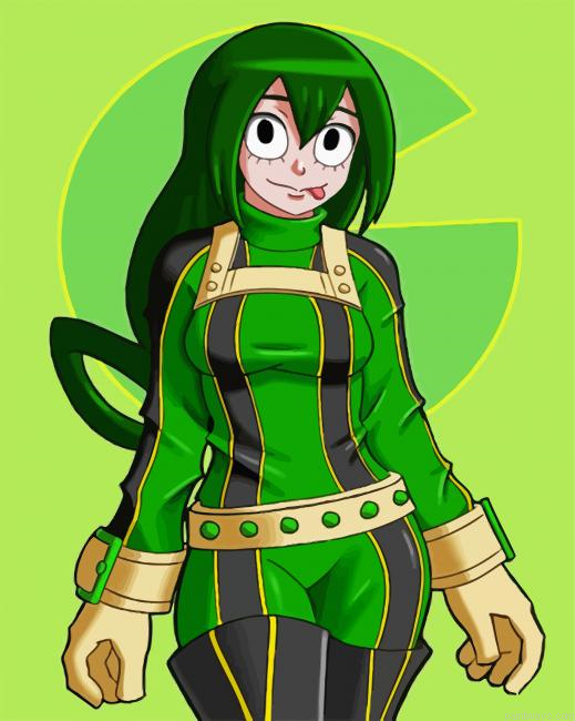 Aesthetic Tsuyu Asui Froppy Painting By Numberss.png