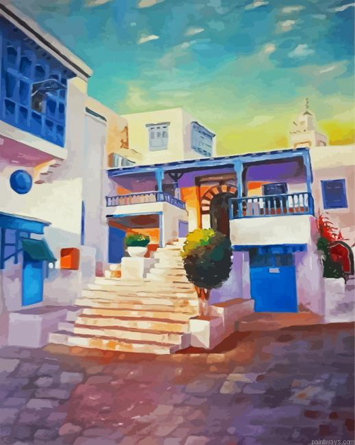 Aesthetics Buildings In Tunisia Painting By Numberss.png