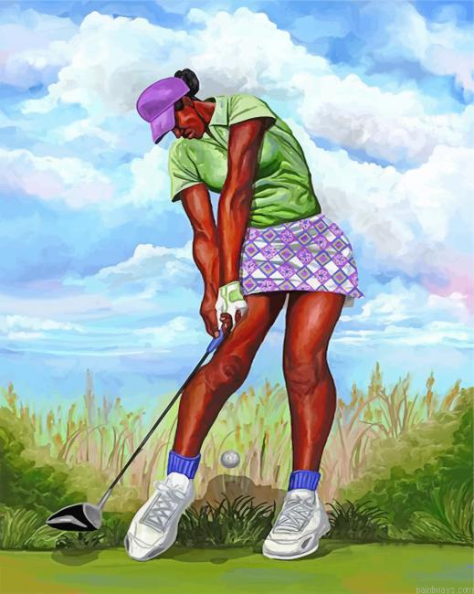 African Golf Player Painting By Numbers.png