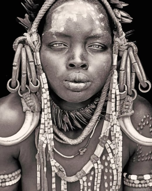 African Portrait Painting By Numberss.png