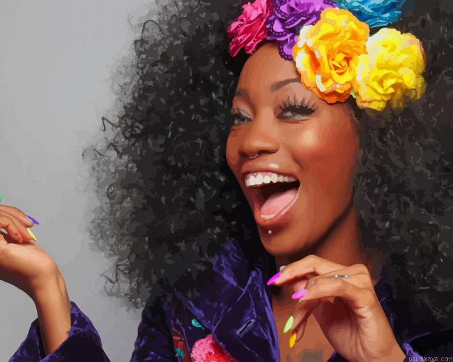 African Woman Smiling New Painting By Numberss.png