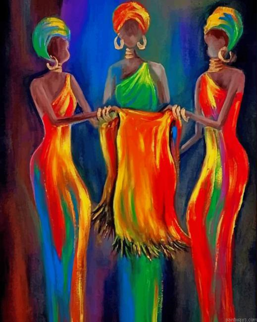 African Women Colorful Art New Painting By Numberss.png
