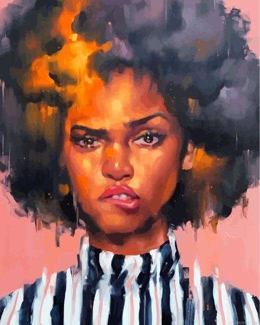 Afro Woman Painting By Numbers.png