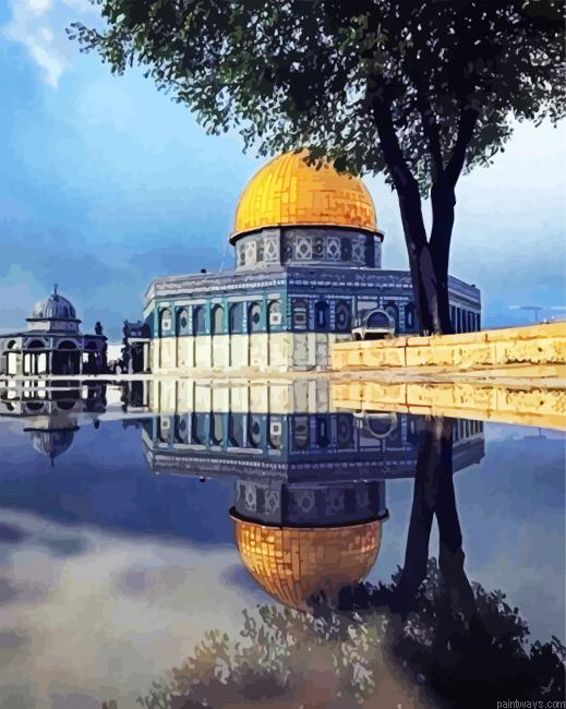 Al Aqsa Mosque Reflection Painting By Numberss.png