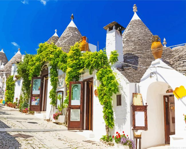 Alberobello Town In Italy Painting By Numberss.png