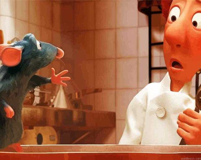 Alfredo Linguini And Remy Characters Painting By Numberss.png