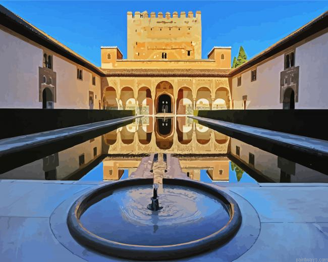 Alhambra Palace Reflection Painting By Numberss.png