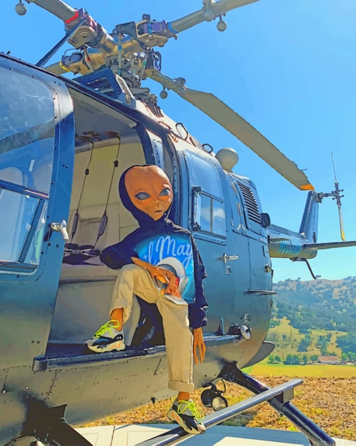 Alien In Helicopter Painting By Numberss.png