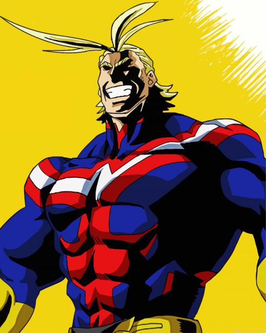 All Might Art Painting By Numberss.png
