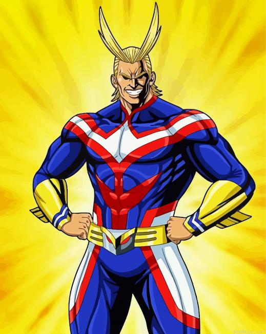 All Might Hero Painting By Numberss.png