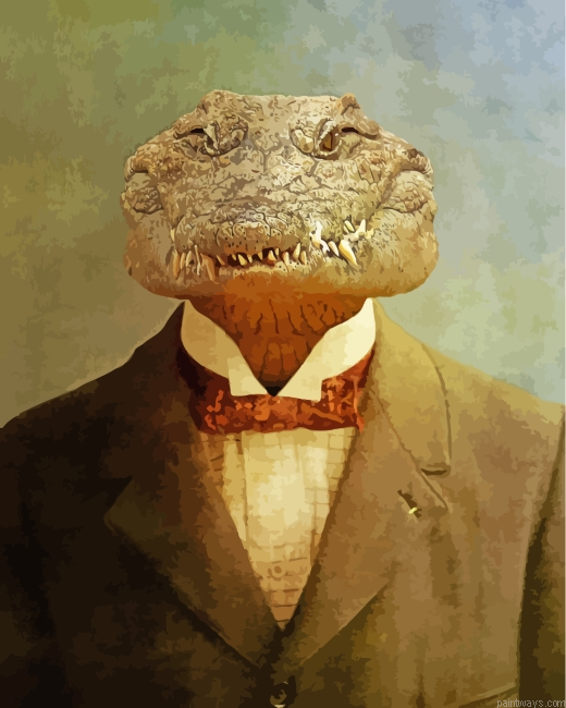 Alligator In Suit Painting By Numberss.png