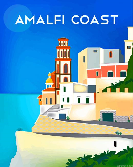 Amalfi Coast Illustration Painting By Numbers.png