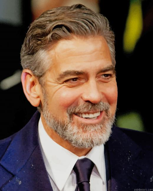 American Actor George Clooney New Painting By Numberss.png