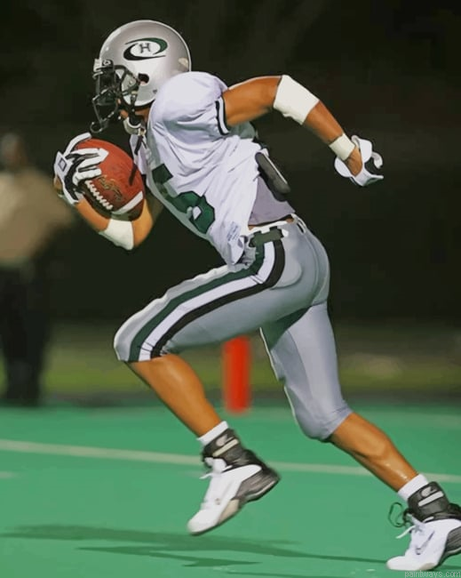 American Football Runner Sports Painting By Numberss.png