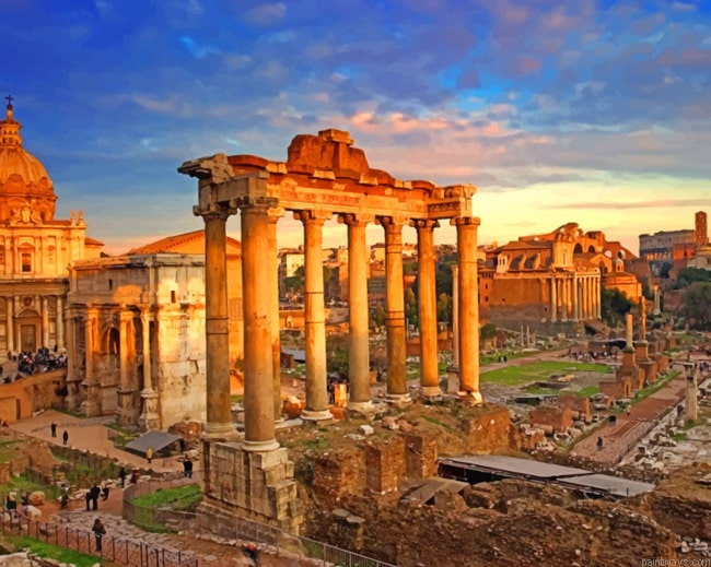 Ancient Roman Forum Painting By Numberss.png