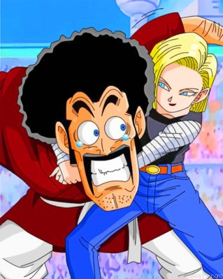 Android 18 And Mr Satan Painting By Numbers.png