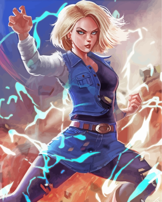 Android 18 Art Painting By Numbers.png