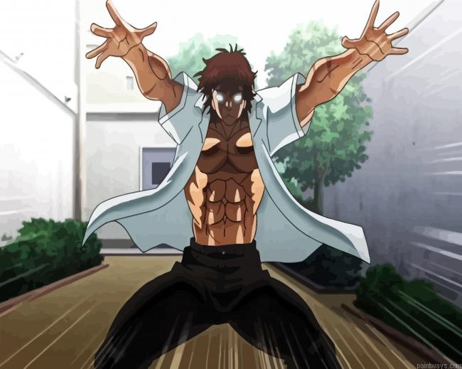 Angry Baki Character Painting By Numberss.png