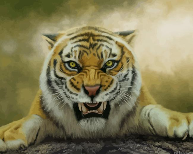 Angry Tiger New Painting By Numberss.png