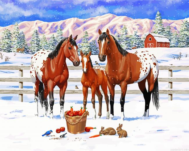 Appaloosa Horses Family Painting By Numberss.png