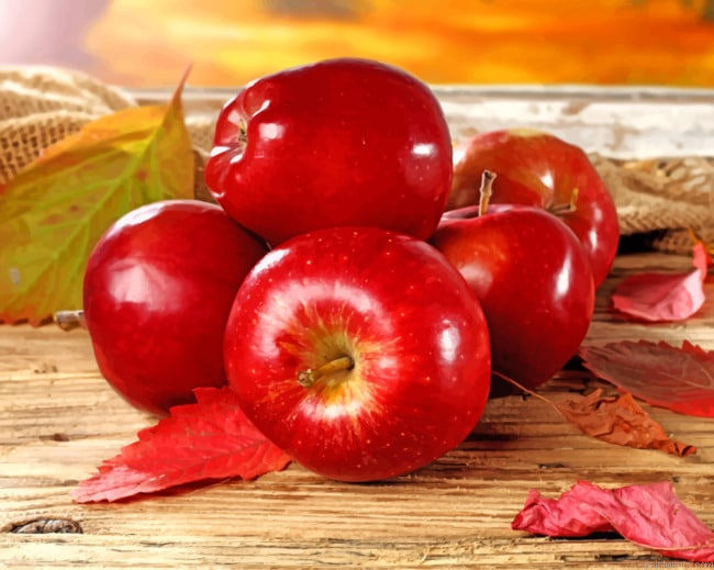 Apples Fall Fruits Painting By Numberss.png