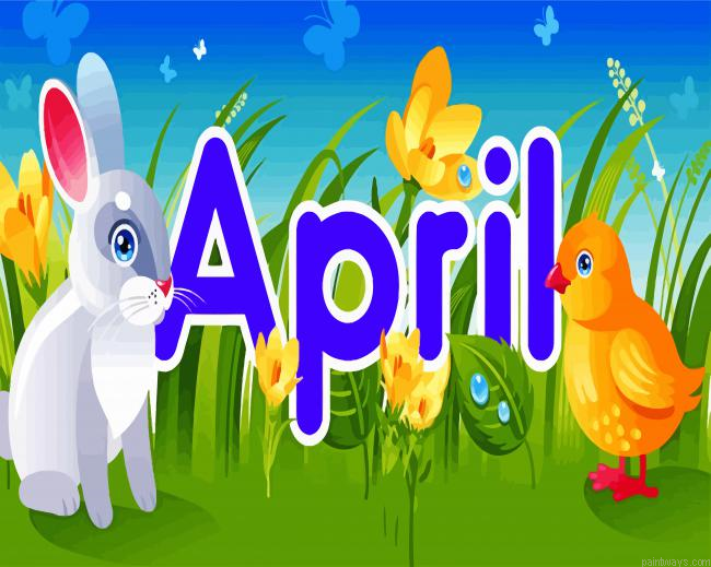 April Rabbit And Bird Painting By Numberss.png