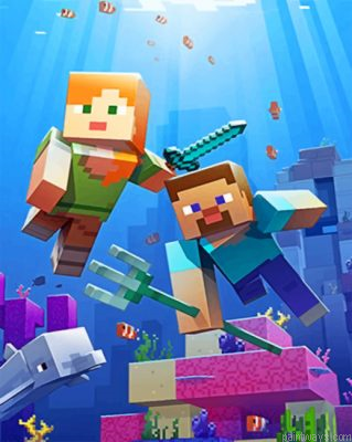 Aquatic Minecraft Painting By Numbers.png