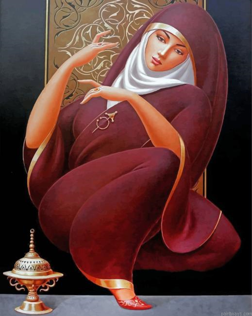 Arabic Woman Painting By Numbers.png