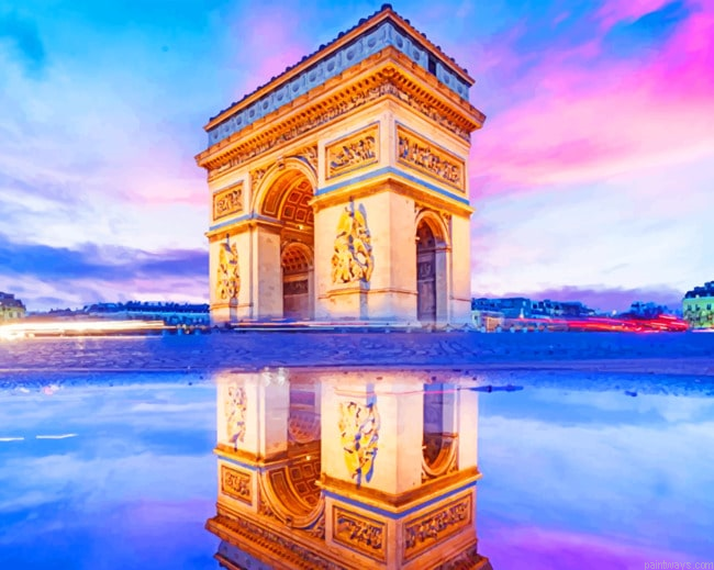 Arc De Triomph In Paris Painting By Numberss.png