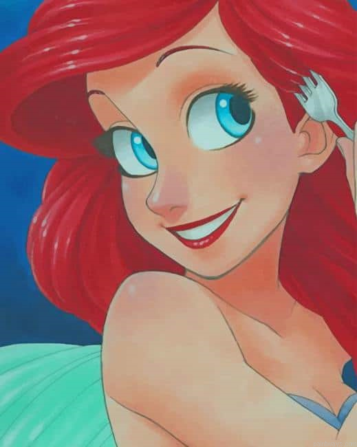 Ariel Princess New Painting By Numberss.png
