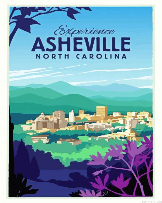 Asheville North Carolina Poster Painting By Numberss.png