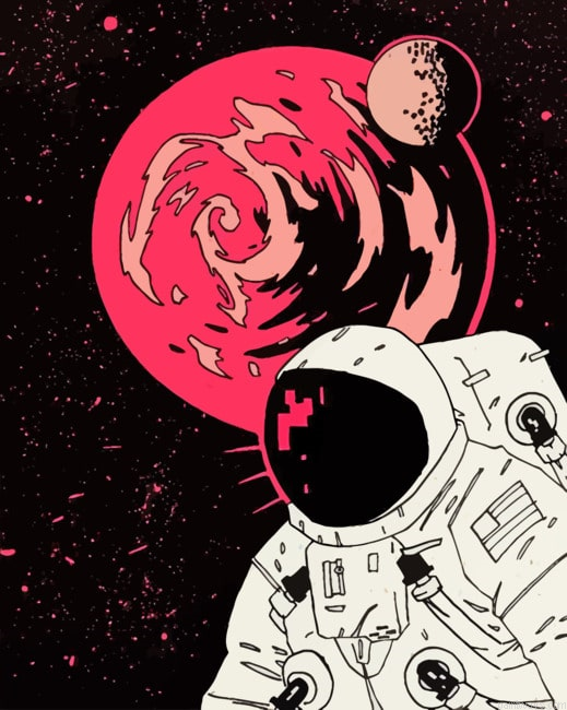 Astronaut Design Space Painting By Numberss.png