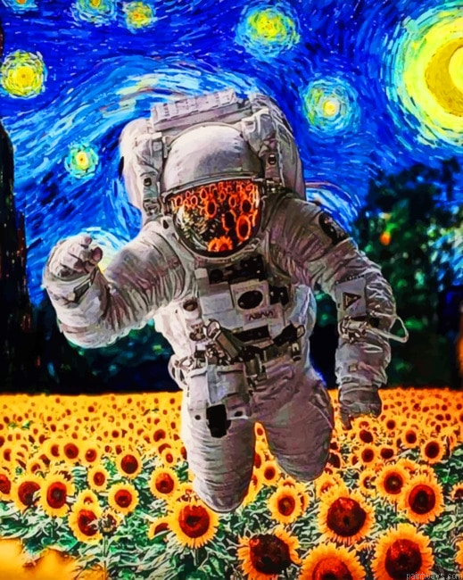 Astronaut In Starry Night Arts Painting By Numberss.png