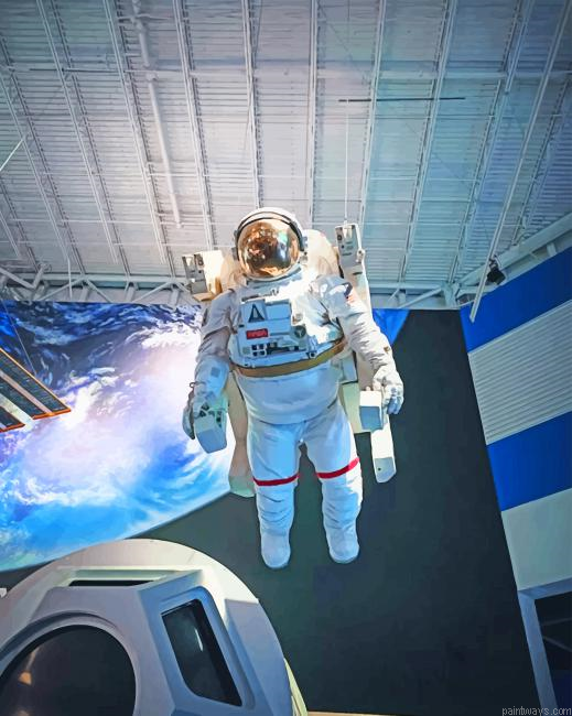Astronaut In The Space New Painting By Numberss.png