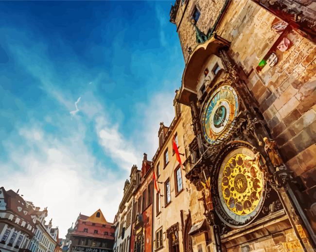 Astronomical Clock In Prague Painting By Numberss.png