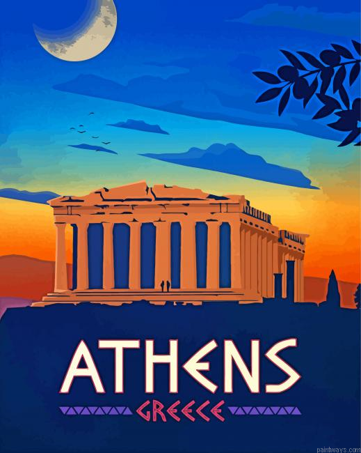 Athens Greece Poster Painting By Numbers.png