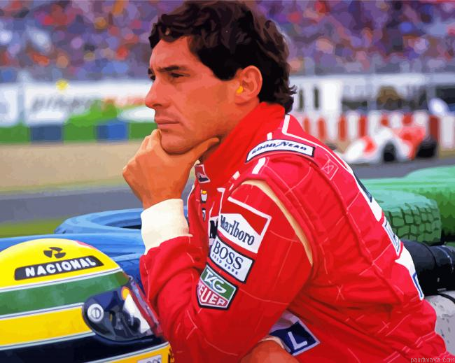 Ayrton Senna Racing Driver Painting By Numberss.png