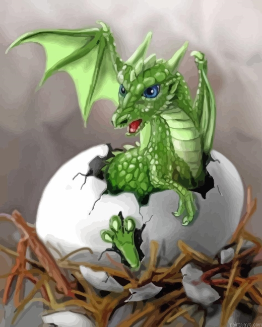 Baby Dragon Painting By Numbers.png