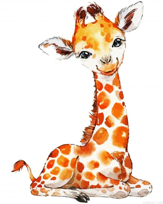 Baby Giraffe Painting By Numberss.png