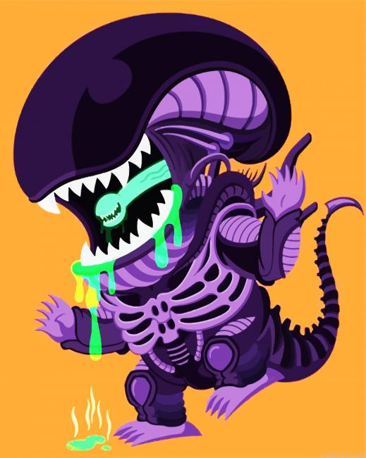 Baby Xenomorph Painting By Numberss.png