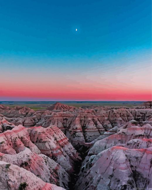 Badlands National Park Dakota New Painting By Numberss.png