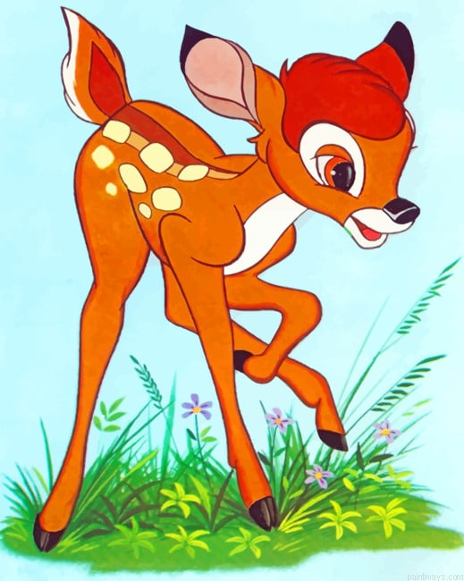 Bambi Deer Animations Painting By Numberss.png