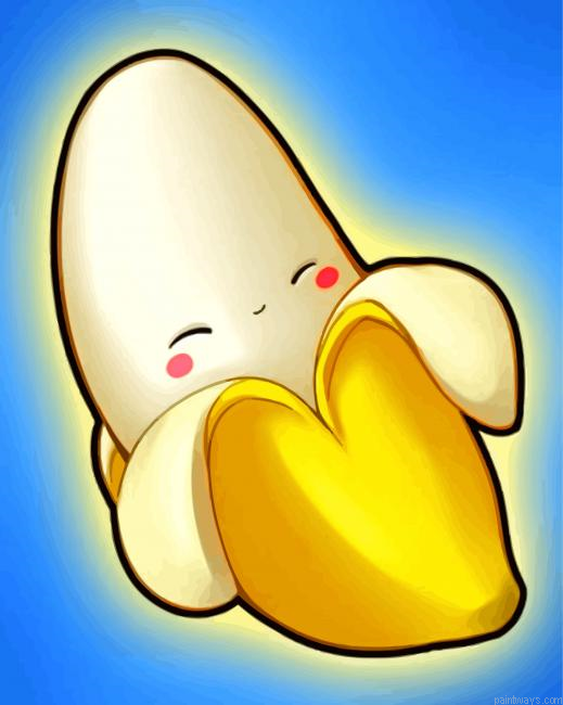 Banana Cartoon Painting By Numbers.png