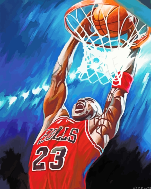 Basketball Player Michael Jordan Painting By Numberss.png
