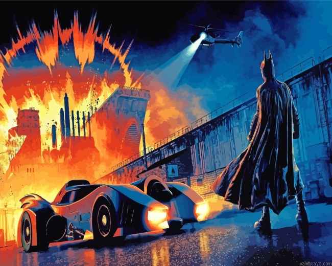 Batman Batmobile Painting By Numberss.png
