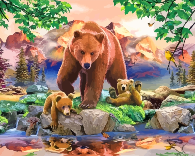 Bear Family Painting By Numbers.png