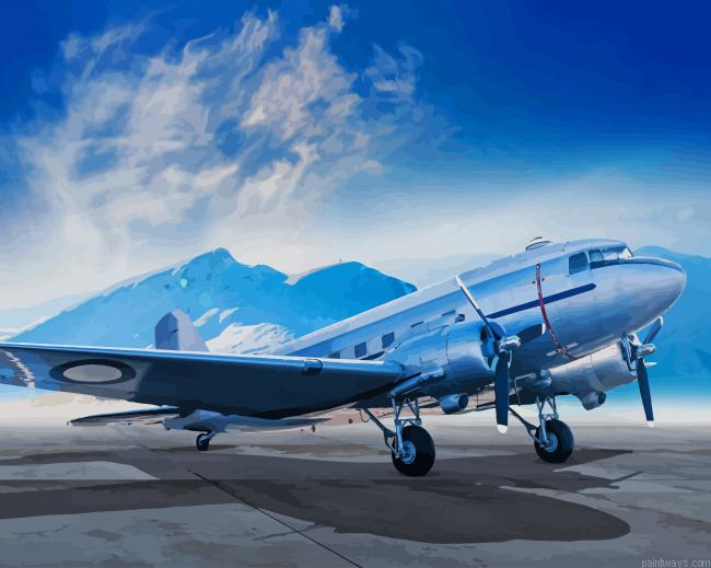 Beautiful Airplane New Painting By Numberss.png