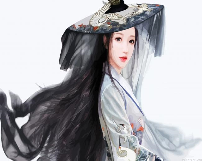 Beautiful Asian Woman Painting By Numberss.png